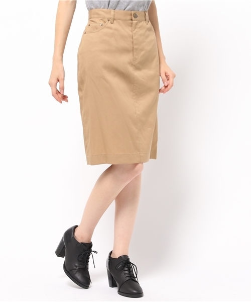 SIMONE LIST（シモーヌリスト）の「テンセルチェックスカート（スカート・レディース・ベージュ/ブラック・38）」の2枚目の写真