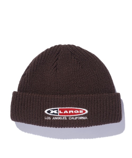 XLARGE（エクストララージ）の「OVAL EMB. KNIT CAP（ニットキャップ/ビーニー・メンズ・グレー/ブラック/ブラウン・ONE SIZE）」の3枚目の写真