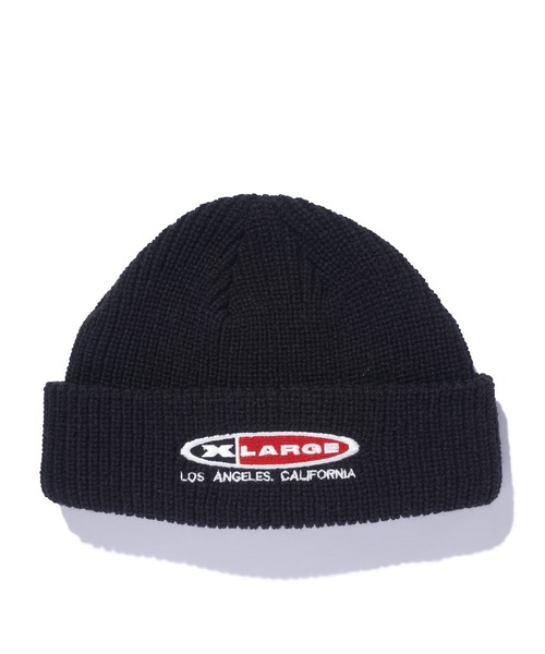 XLARGE（エクストララージ）の「OVAL EMB. KNIT CAP（ニットキャップ/ビーニー・メンズ・グレー/ブラック/ブラウン・ONE SIZE）」の2枚目の写真