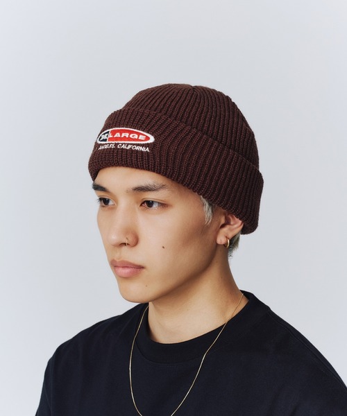 XLARGE（エクストララージ）の「OVAL EMB. KNIT CAP（ニットキャップ/ビーニー・メンズ・グレー/ブラック/ブラウン・ONE SIZE）」の7枚目の写真