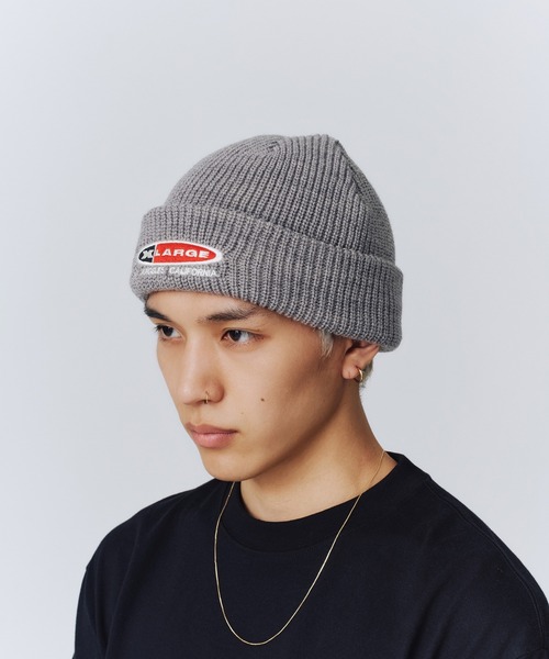 XLARGE（エクストララージ）の「OVAL EMB. KNIT CAP（ニットキャップ/ビーニー・メンズ・グレー/ブラック/ブラウン・ONE SIZE）」の6枚目の写真