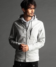 ショートスタンドシングルライダースブルゾン