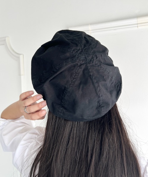 SOLLON.（ソルロン）の「シンプルツイルベレー帽（ハンチング/ベレー帽・レディース・アイボリー/ネイビー/カーキ/ブラック・FREE）」の12枚目の写真