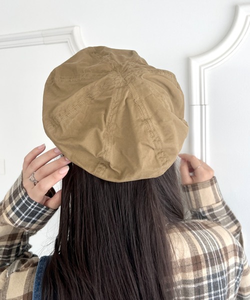 SOLLON.（ソルロン）の「シンプルツイルベレー帽（ハンチング/ベレー帽・レディース・アイボリー/ネイビー/カーキ/ブラック・FREE）」の16枚目の写真