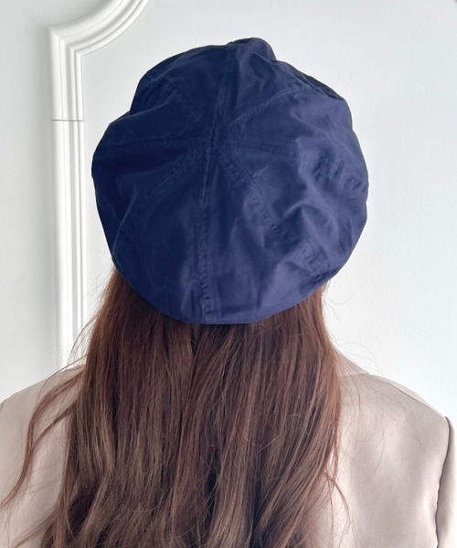 SOLLON.（ソルロン）の「シンプルツイルベレー帽（ハンチング/ベレー帽・レディース・アイボリー/ネイビー/カーキ/ブラック・FREE）」の21枚目の写真