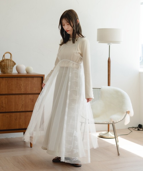 favclo.（ファブクロ）の「tulle camisole one-piece / チュール