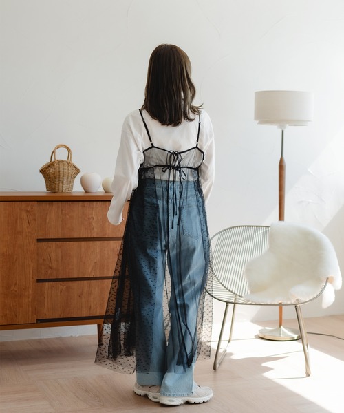 favclo.（ファブクロ）の「tulle camisole one-piece / チュールキャミソールワンピース（ワンピース・レディース・ホワイト/グレー/ブラック・FREE）」の18枚目の写真