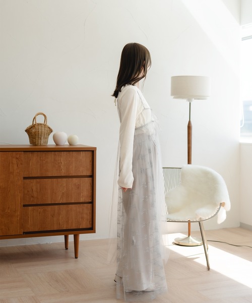 favclo.（ファブクロ）の「tulle camisole one-piece / チュールキャミソールワンピース（ワンピース・レディース・ホワイト/グレー/ブラック・FREE）」の10枚目の写真