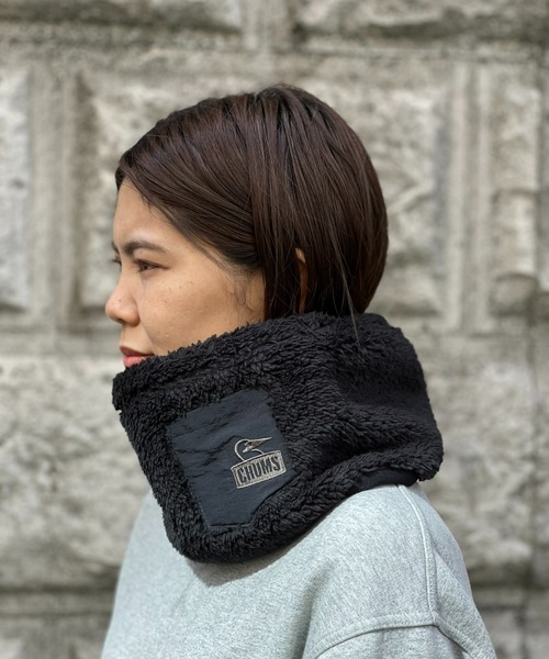 CHUMS(チャムス)の「【CHUMS】Bonding Fleece Neck Warmer / ボンディングフリースネックウォーマー(ネックウォーマー/スヌード・メンズ・ベージュ/ブラック・FREE)」の1枚目の写真