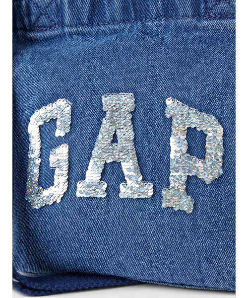 GAP（ギャップ）の「スパークル GAPロゴ トートバッグ (キッズ )（トートバッグ・キッズ・インディゴブルー/ピンク・ONE SIZE）」の6枚目の写真