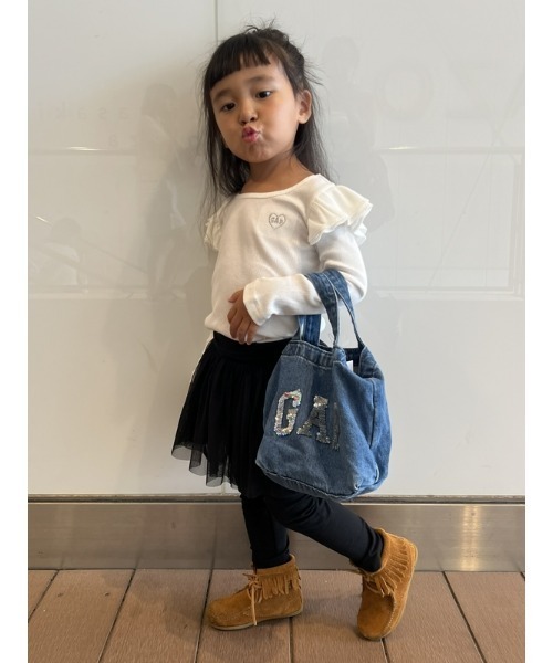GAP（ギャップ）の「スパークル GAPロゴ トートバッグ (キッズ )（トートバッグ・キッズ・インディゴブルー/ピンク・ONE SIZE）」の12枚目の写真