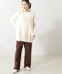 シャギーニットベスト