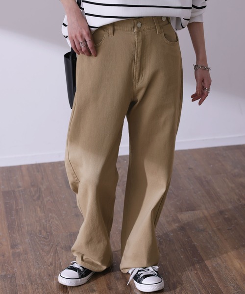 HUG.U（ハグユー）の「新感覚疲れないチノパン（チノパンツ・レディース・サンドベージュ/キナリ/チャコールグレー/オフホワイト/セージグリーン/ブラック/カーキ/ライトグレー・S(レギュラー丈)/S(トール丈)/M(レギュラー丈)/M(トール丈)/L(レギュラー丈)/L(トール丈)/LL(トール丈)/LL(レギュラー丈)）」の19枚目の写真