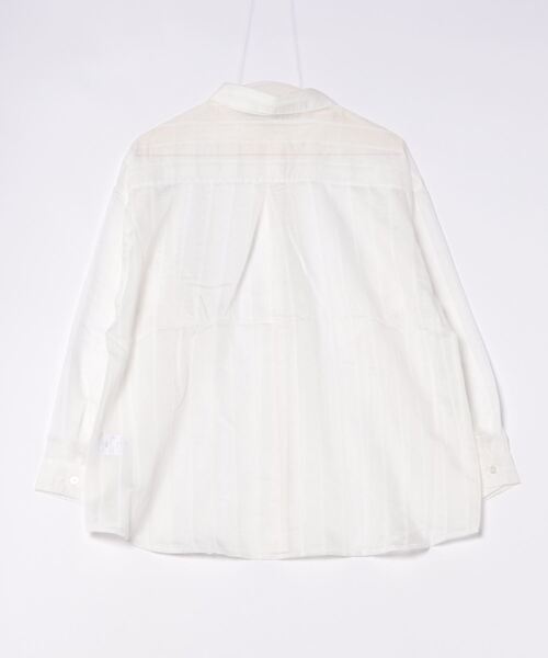 GORGE(ゴージ)の「《ストライプ×シアー素材》レディース 長袖シャツ 羽織り ビッグシルエット 春夏秋(シャツ/ブラウス・レディース・ピンク/イエロー/ブルー/オフホワイト・F)」の15枚目の写真