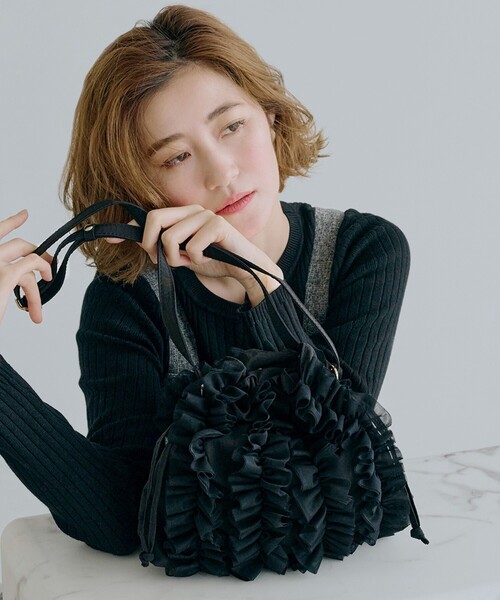 セール】チュールティアード巾着ショルダー（ショルダーバッグ
