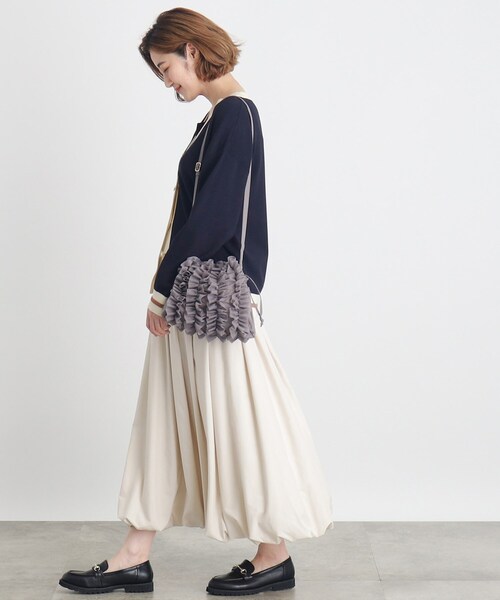 grove(グローブ)の「◆チュールティアード巾着ショルダー(ショルダーバッグ・レディース・グレー/チャコールグレー/ブラック・00)」の5枚目の写真