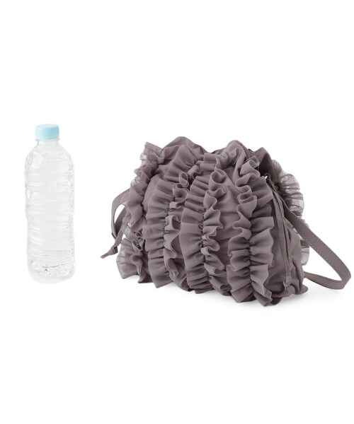 grove(グローブ)の「◆チュールティアード巾着ショルダー(ショルダーバッグ・レディース・グレー/チャコールグレー/ブラック・00)」の10枚目の写真