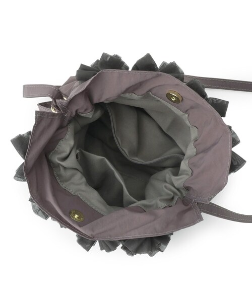 grove(グローブ)の「◆チュールティアード巾着ショルダー(ショルダーバッグ・レディース・グレー/チャコールグレー/ブラック・00)」の17枚目の写真