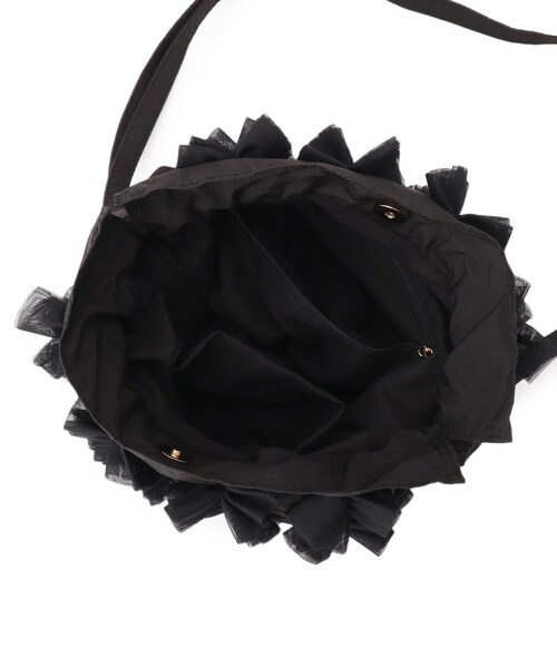 grove(グローブ)の「◆チュールティアード巾着ショルダー(ショルダーバッグ・レディース・グレー/チャコールグレー/ブラック・00)」の18枚目の写真