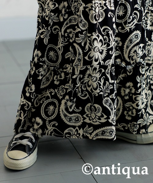 70s70年代ヴィンテージ花柄ペイズリートップスドレスワンピース SPECIAL ITEM 60's〜70's USA VINTAGE Sue Brett JUNIOR DRESS