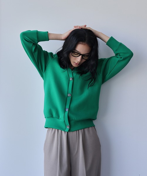 セール】《新色追加》ショルダーギャザーVネックカーディガン