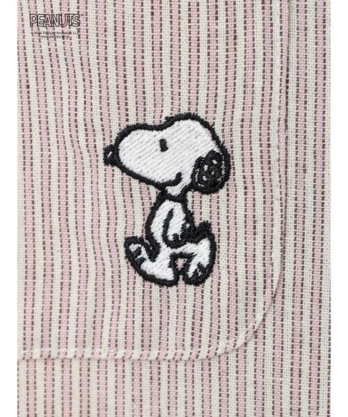 Samansa Mos2(サマンサ モスモス)の「【PEANUTS×Samansa Mos2】刺繍シャツ(シャツ/ブラウス・レディース・グリーン/ピンク/マスタード/ネイビー・F)」の6枚目の写真