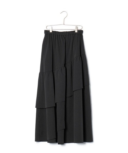 ROPE' PICNIC（ロペピクニック）の「アシンメトリーボリュームティアードスカート（スカート・レディース・カーキ/ブラック・38）」の4枚目の写真