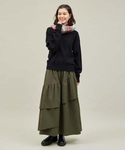 ROPE' PICNIC（ロペピクニック）の「アシンメトリーボリュームティアードスカート（スカート・レディース・カーキ/ブラック・38）」の17枚目の写真