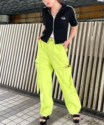 《サイドジップ×2WAY》レディース カーゴパンツ ドロスト 美脚 ミリタリー 春夏秋