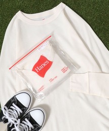 Hanes(ヘインズ)ワッフル ラグランクルーネックロンT レディース/長袖Tシャツ/パックT/サーマルロンT