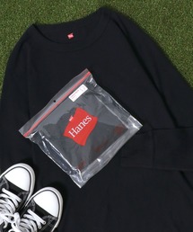 Hanes(ヘインズ)ワッフル ラグランクルーネックロンT レディース/長袖Tシャツ/パックT/サーマルロンT