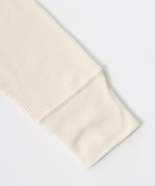 HANES(ヘインズ)の「Hanes(ヘインズ)ワッフル ラグランクルーネックロンT レディース/長袖Tシャツ/パックT/サーマルロンT(Tシャツ/カットソー・レディース・オフホワイト/ネイビー/ブラック/グレー・FREE)」の16枚目の写真