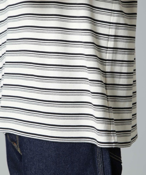 【セール】Anti Soaked(R) ランダムボーダークルーネックTシャツ 長袖（Tシャツ/カットソー）｜nano･universe（ナノユニバース）