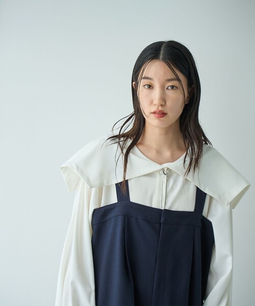 RONEL（ロネル）の「【RONEL】セーラーカラーブラウス（シャツ/ブラウス・レディース・ブラック/ネイビー/オフホワイト・S/M）」の17枚目の写真