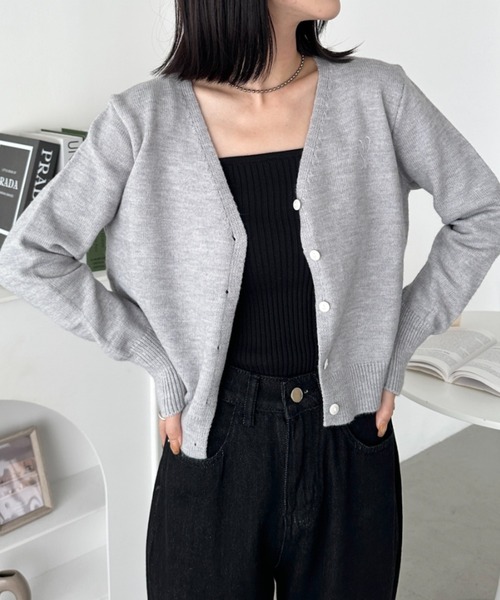 男女兼用 ami グレー カーディガン ハート刺繍 アミパリス グレー カーディガン ハート刺繍 - メルカリ