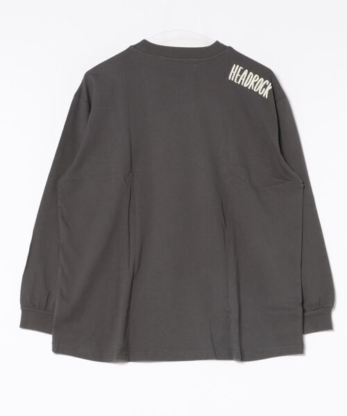 HEAD ROCK(ヘッドロック)の「HEADROCK/ヘッドロック 長袖オーバーサイズTシャツ(大人)(Tシャツ/カットソー・レディース・オフホワイト/杢グレー/スミクロ・160cm/170cm/180cm)」の3枚目の写真