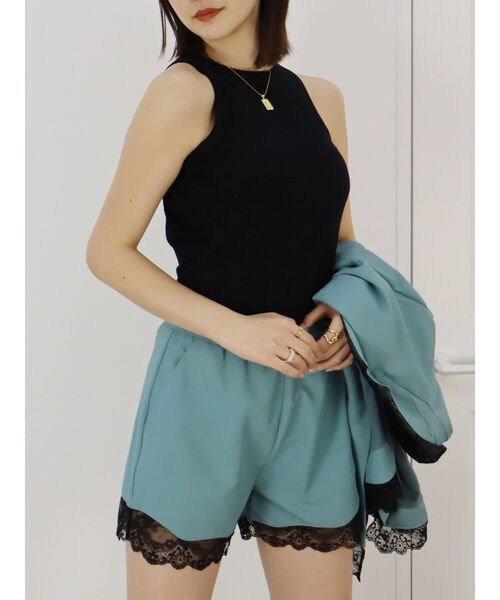 EVRIS（エヴリス）の「レースドッキングショートパンツ【セットアップ着用可能】（その他パンツ・レディース・グレー/ブルー・FREE）」の18枚目の写真