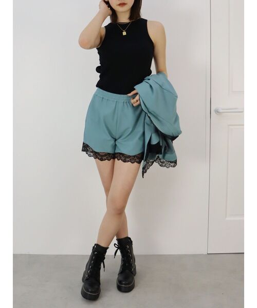 EVRIS（エヴリス）の「レースドッキングショートパンツ【セットアップ着用可能】（その他パンツ・レディース・グレー/ブルー・FREE）」の20枚目の写真