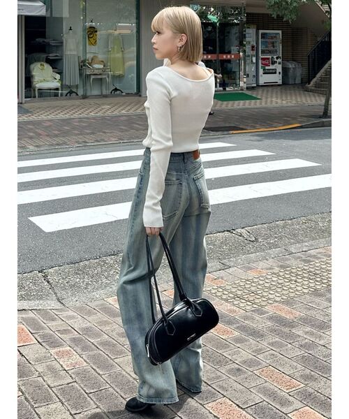 MURUA（ムルーア）の「レイヤードハイゲージニット（ニット/セーター・レディース・ブラック/アイボリー/ブルー・FREE）」の17枚目の写真