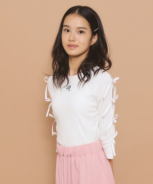 メル19034★新品 ピンクラテ★シアーTシャツコ－デセット 130 公式】PINK-latte（ピンクラテ）の通販 | ワールド オンライン