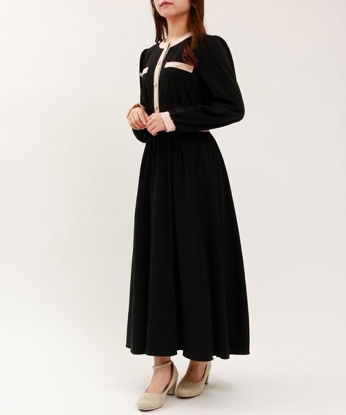 ASTORIA ODIER（アストリアオディール）の「配色デザインワンピース（ワンピース・レディース・ベージュ/ネイビー/ブラック/その他/ブルー・MEDIUM/LARGE）」の12枚目の写真