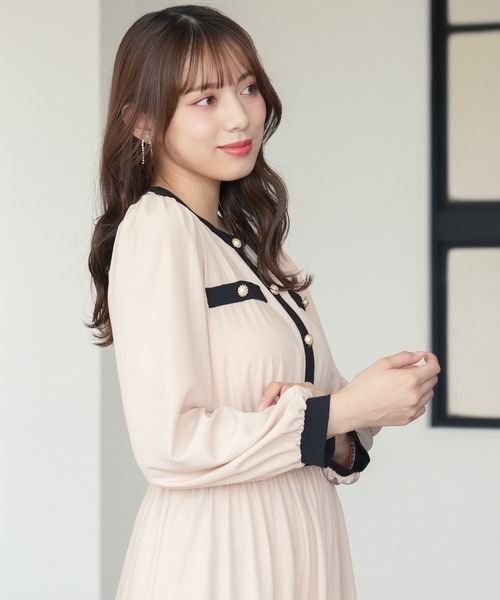 ASTORIA ODIER（アストリアオディール）の「配色デザインワンピース（ワンピース・レディース・ベージュ/ネイビー/ブラック/その他/ブルー・MEDIUM/LARGE）」の10枚目の写真