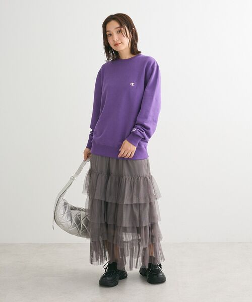 Green　Parks（グリーンパークス）の「2wayチュールティアードフリルスカート(ペチ付き)（スカート・レディース・アイボリー/ブラック/グレー・FREE）」の13枚目の写真