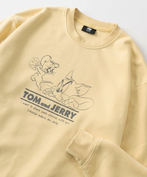 Tom&Jerry(トムアンドジェリー)の「【TOM&JERRY/トムとジェリー】キャラクターイラスト ヴィンテージライクプリント&刺繍デザイン ビッグシルエット クルーネックスウェット/3Type(スウェット・レディース・ブラック/グレイッシュベージュ/ライトイエロー/チャコールグレー/オートミール/スミクロ・M/L/XL)」の6枚目の写真