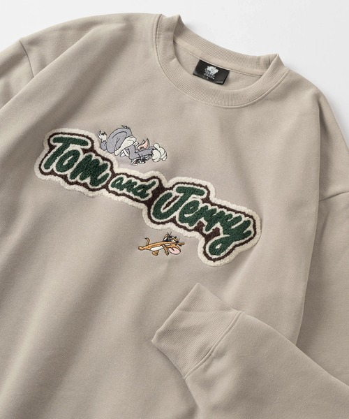 Tom&Jerry(トムアンドジェリー)の「【TOM&JERRY/トムとジェリー】キャラクターイラスト ヴィンテージライクプリント&刺繍デザイン ビッグシルエット クルーネックスウェット/3Type(スウェット・レディース・ブラック/グレイッシュベージュ/ライトイエロー/チャコールグレー/オートミール/スミクロ・M/L/XL)」の5枚目の写真