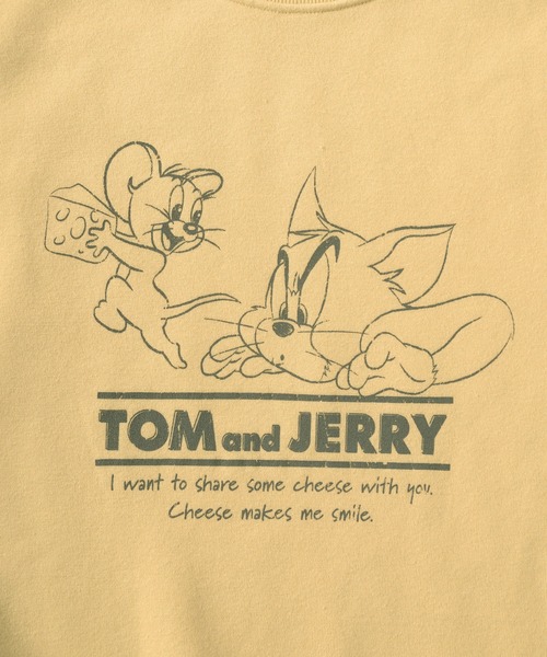 Tom&Jerry(トムアンドジェリー)の「【TOM&JERRY/トムとジェリー】キャラクターイラスト ヴィンテージライクプリント&刺繍デザイン ビッグシルエット クルーネックスウェット/3Type(スウェット・レディース・ブラック/グレイッシュベージュ/ライトイエロー/チャコールグレー/オートミール/スミクロ・M/L/XL)」の9枚目の写真