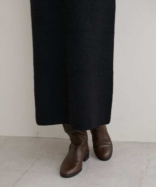 natural couture（ナチュラルクチュール）の「ZIP付き畦ニットワンピース（ワンピース・レディース・モカ/ブルー/アイボリー/カーキ/ブラック・FREE）」の22枚目の写真