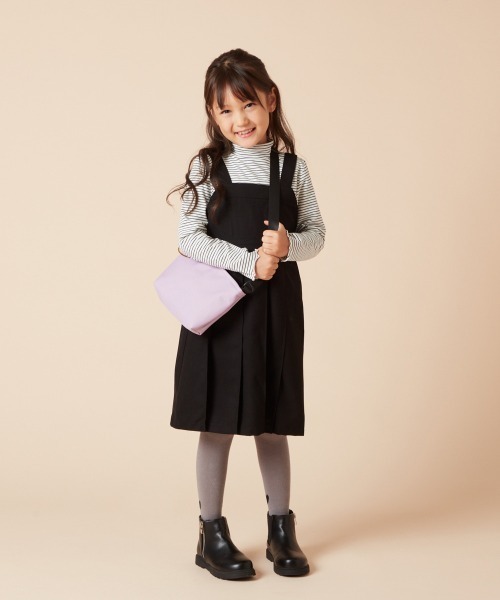 a.v.v（アーヴェヴェ）の「[KIDS]シンプルサコッシュ（ショルダーバッグ・キッズ・ライトピンク/ライラック/ブラック・120）」の6枚目の写真