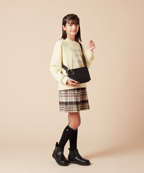 a.v.v（アーヴェヴェ）の「[KIDS]シンプルサコッシュ（ショルダーバッグ・キッズ・ライトピンク/ライラック/ブラック・120）」の9枚目の写真