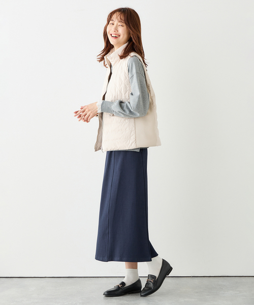 Petit Honfleur(プチオンフルール)の「ハイブリットダウンベスト(ダウンベスト・レディース・アイボリー/ブラック・9号/11号/13号)」の14枚目の写真